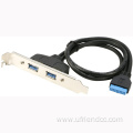 USB3.0-Female Back Panel to 20pin Header Connector Cable